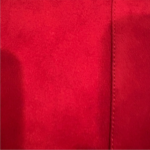 Christian Dior Red Suede Over-The-Knee Boots - Picture 6 of 8